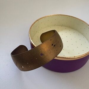 Bronze Gold colored Cuff Bracelet with Constellation design (Scorpio)